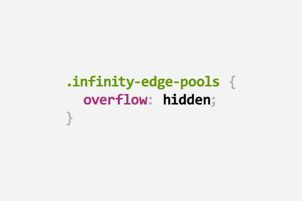 Infinity edge pools