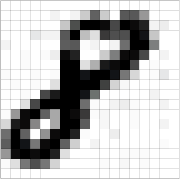 Mạng lưới số 8 biểu diễn sáng tối pixel