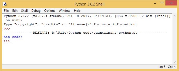 Kết quả chạy code Python