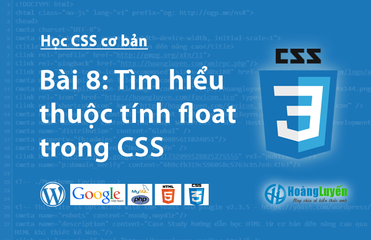 Tìm hiểu thuộc tính float trong CSS