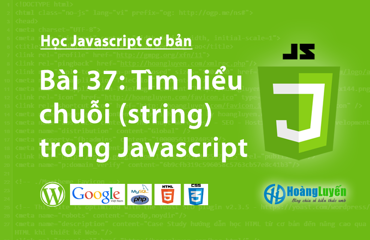 Tìm hiểu chuỗi (string) trong Javascript