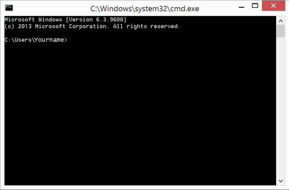 Màn hình chương trình command prompt trên Windows
