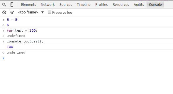 Console trong Chrome Developer Tools
