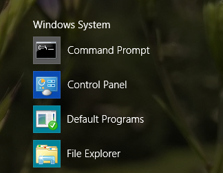 Sử dụng Start Menu để mở Command Prompt trên Windows 8