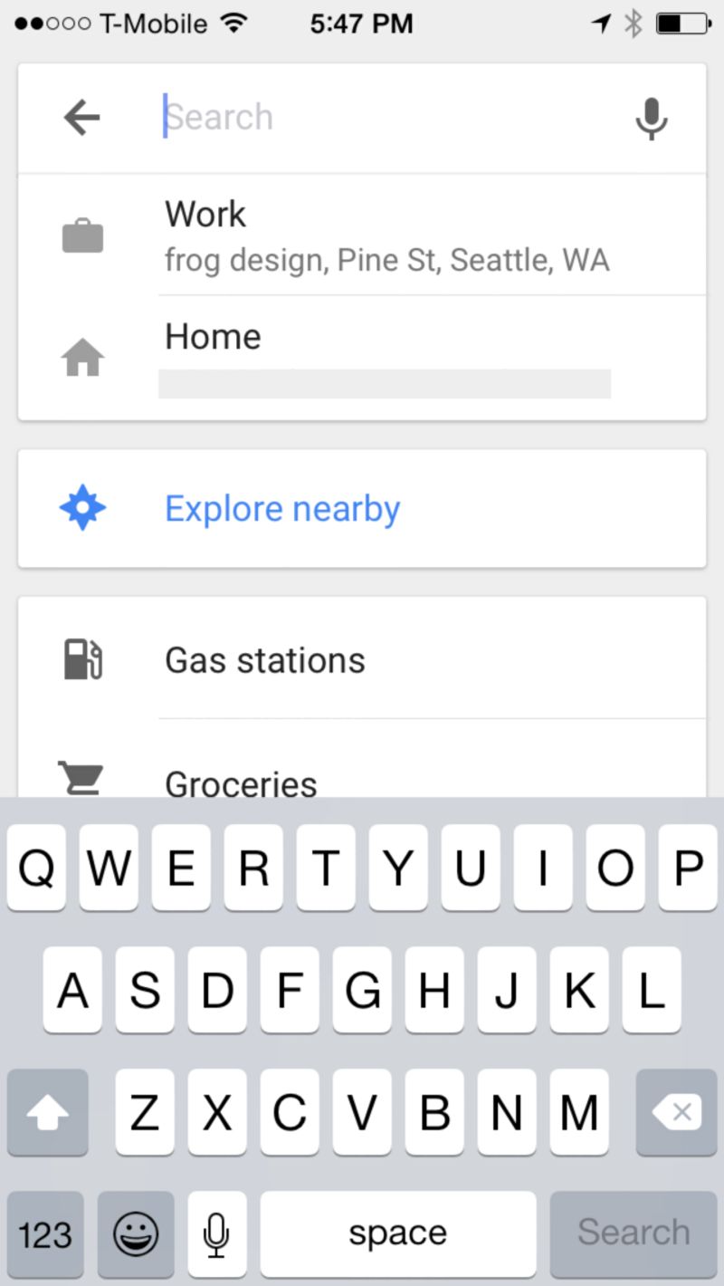 Google Explore nearby