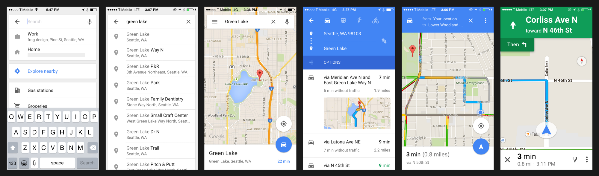 Google Maps Flow Real Screen