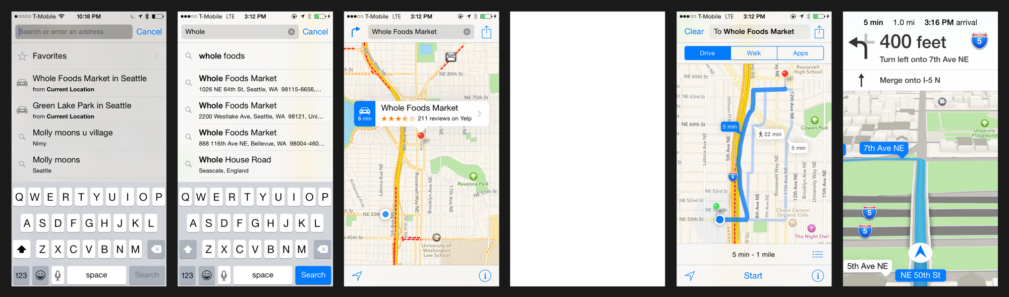 Apple Maps Flow Real Screen