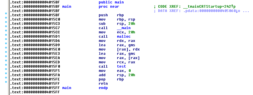 Code 9: Một ví dụ về struct trong C và hợp ngữ tương ứng