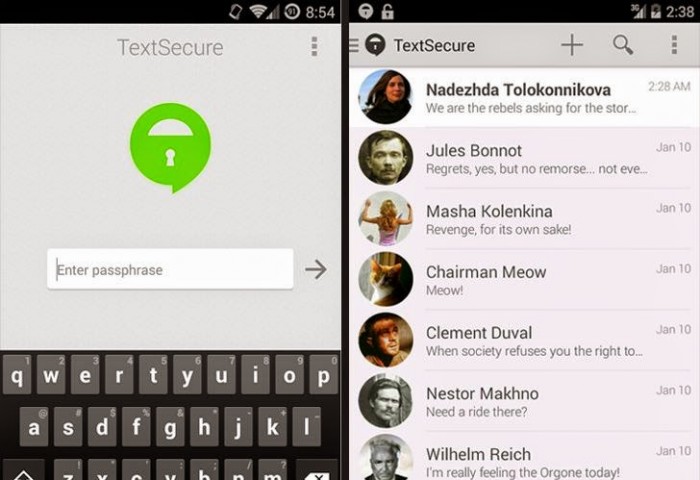 Tấn công KeyShare vào ứng dụng nhắn tin TextSecure