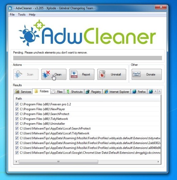 Remove  adware with AdwCleaner