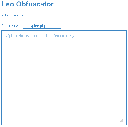 Bảo vệ mã nguồn PHP với Leo Obfuscator
