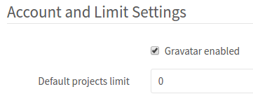 GitLab set projects to zero
