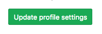GitLab update profile settings button