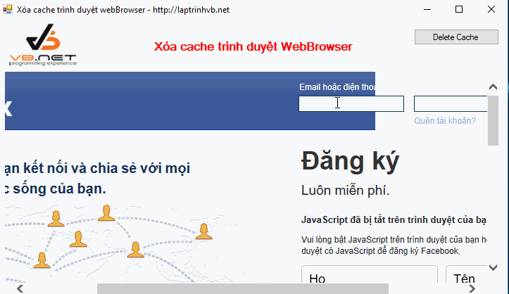 Xóa cache web browser c#