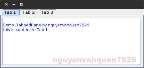JTabedbPane trong Java