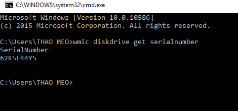 view serial number hdd cmd-dos