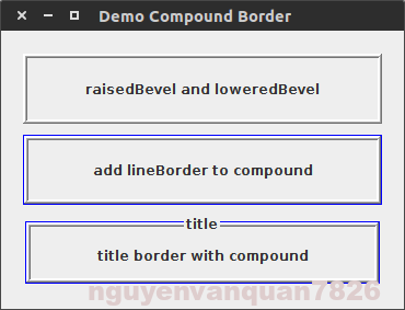 title border in java