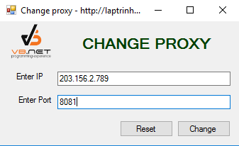Thay đổi proxy C#