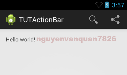 menu actionbar