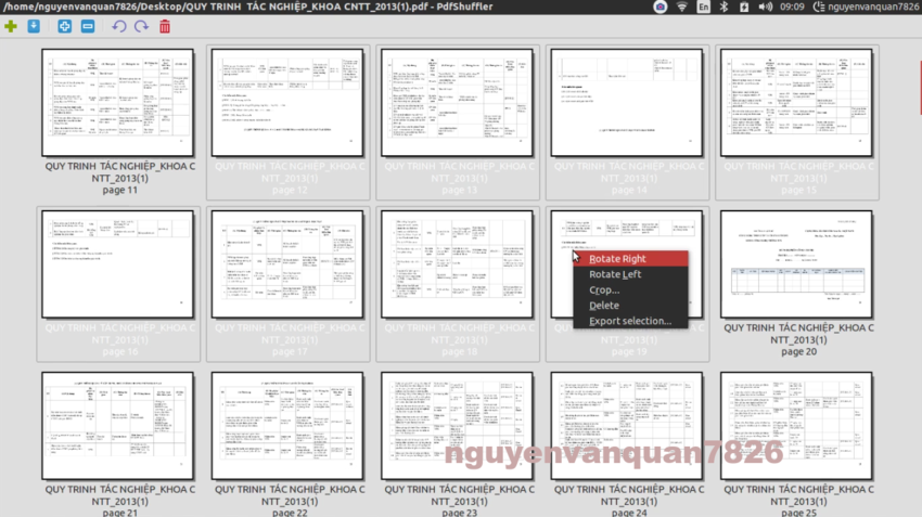 cắt ghép file pdf trên ubuntu