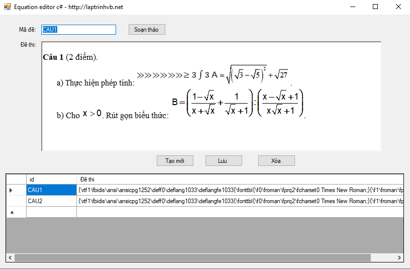 equation editor c#