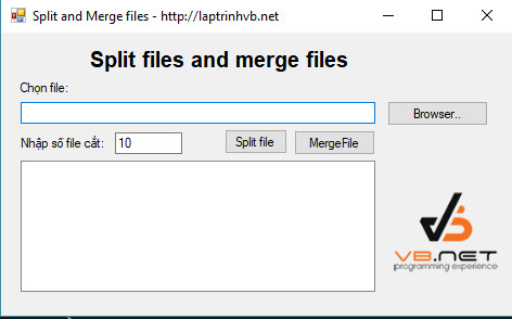 Split and Merge files c#