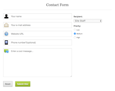 Responsive contact form với HTML5 và CSS3