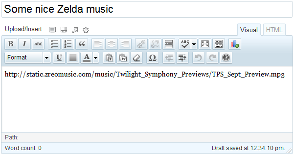 Cách chèn file Audio MP3  vào trang WordPress