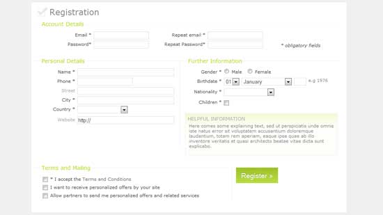 Thiết kế mẫu form đăng ký (sign up) bằng CSS