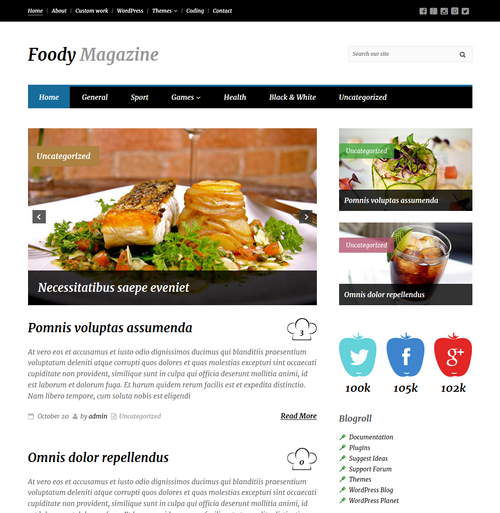 FoodyMagazine WordPress Travel Theme