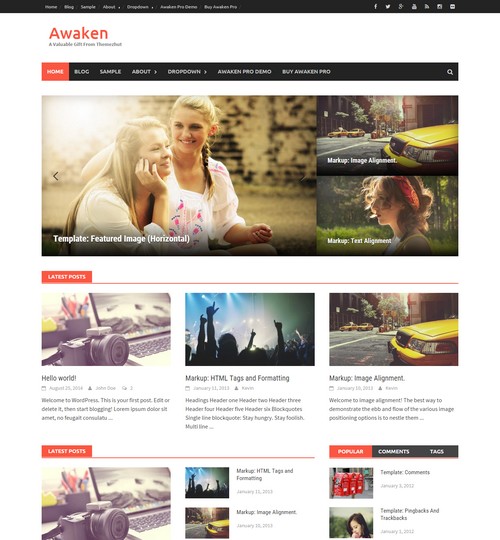 Awaken WordPress Theme for News Online