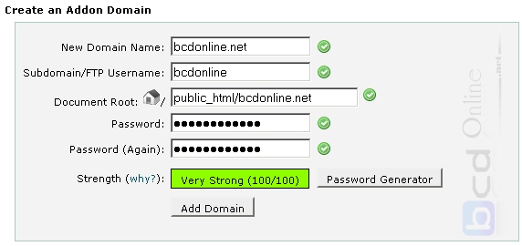 Add domain trên host