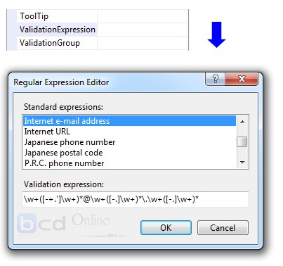 Sử dụng Regular Expression Validator