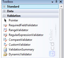 Tool box validation control