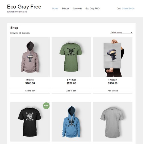 Eco Gray WooCommerce Template