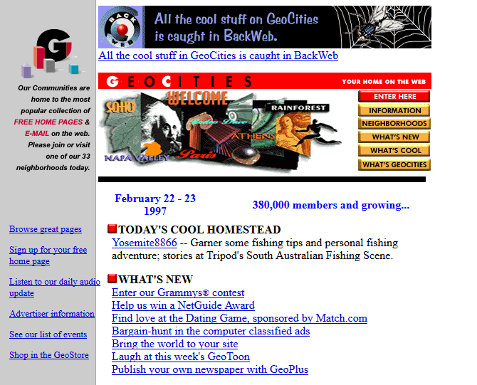 Quay ngược thời gian, xem 12 website nổi tiếng ngày xưa trông ra sao - Ảnh 9.