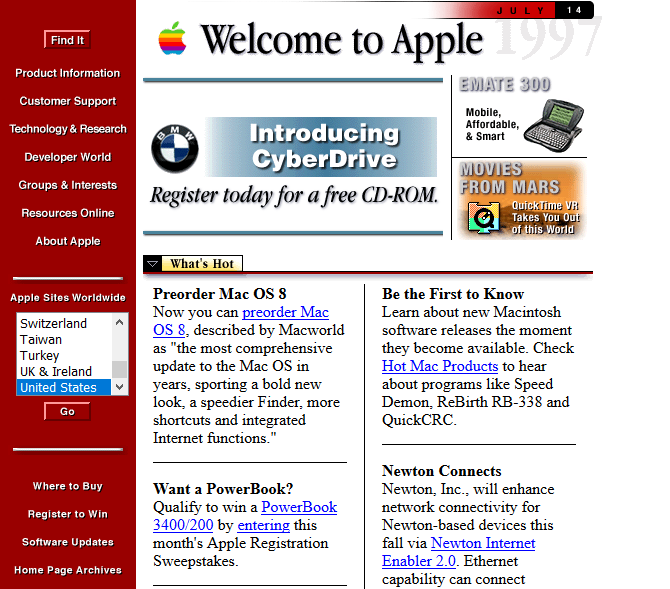 Quay ngược thời gian, xem 12 website nổi tiếng ngày xưa trông ra sao - Ảnh 3.