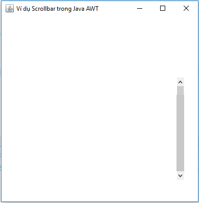 Ví dụ Scrollbar trong Java AWT