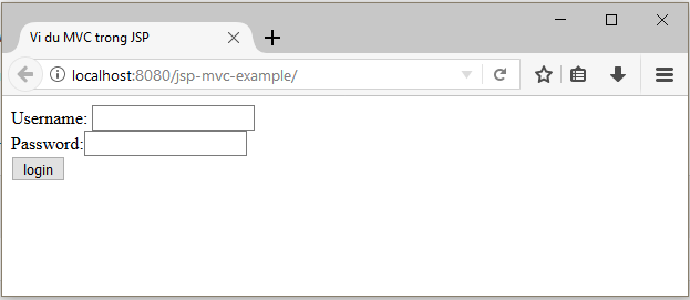 Ví dụ MVC trong JSP