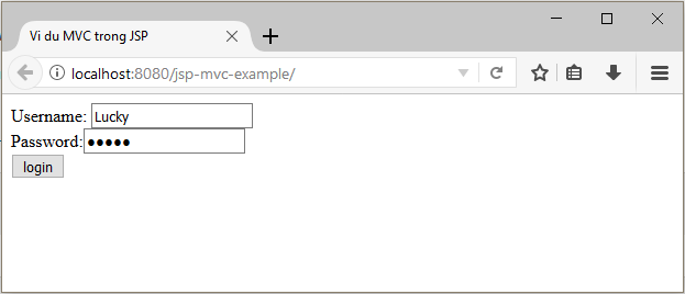 Ví dụ MVC trong JSP