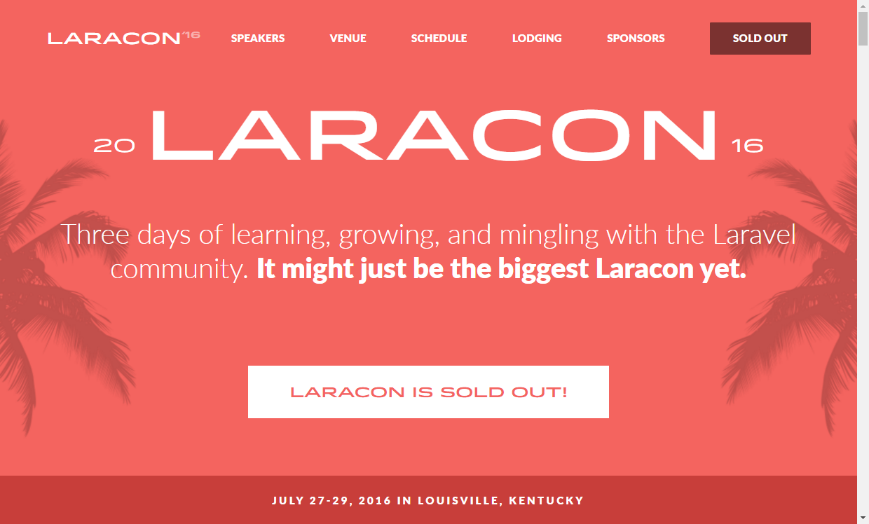 Laracon is sold out!