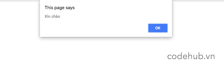 Hộp thoại alert trên trình duyệt