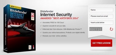 Bản quyền miễn phí phần mềm bảo mật Bitdefender Internet Security