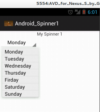 spinner in android