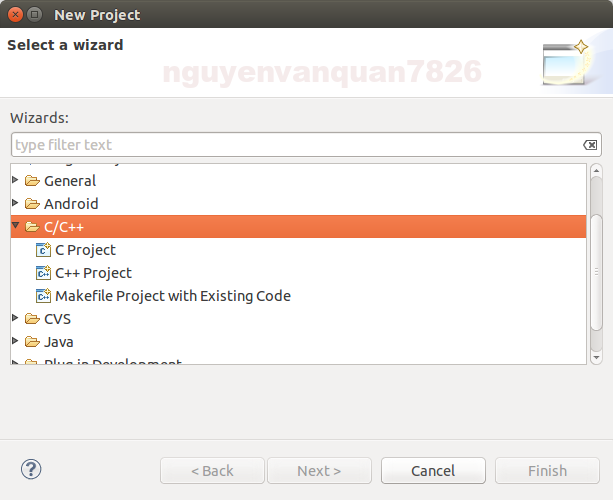create C/C++ project in eclipse