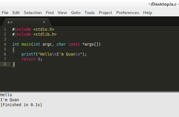Run C/C++ by Sublime text
