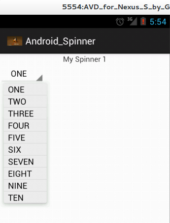 spinner in android