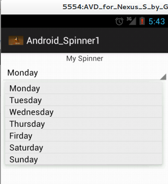 spinner in android