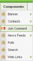 Menu quản lý  comment trong joomla