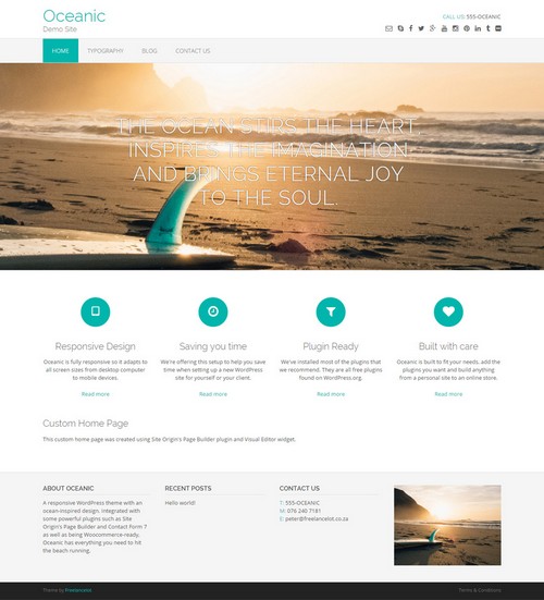 Oceanic WordPress Theme